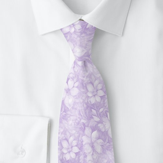 Lila Floral Krawatte