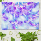 Lila Floral Mandala Geschirrtuch (Gefaltet)