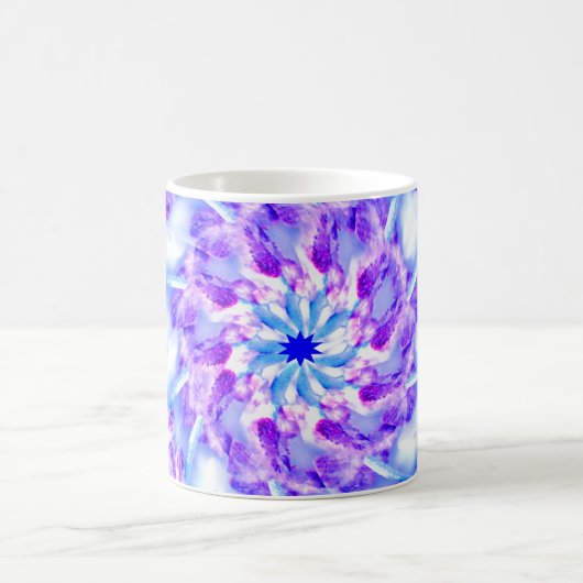 Lila Floral Mandala Kaffeetasse (Mittel)