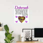 LILA FLORAL PERSONALISIERT JEREMIAH 29:11 POSTER (Heimbüro)