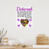 LILA FLORAL PERSONALISIERT JEREMIAH 29:11 POSTER (Küche)