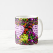 LILA FLORAL PSALM 118:24 FOTO-DESIGN KAFFEETASSE (VorderseiteRechts)