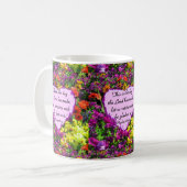 LILA FLORAL PSALM 118:24 FOTO-DESIGN KAFFEETASSE (Vorderseite Links)