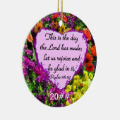 LILA FLORAL PSALM 118:24 FOTO-DESIGN KERAMIK ORNAMENT (Rechts)