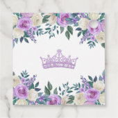 Lila Floral Quinceanera Danke Geschenkanhänger (Rückseite)