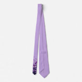 Lila Floral Spitze  Krawatte (Rückseite)