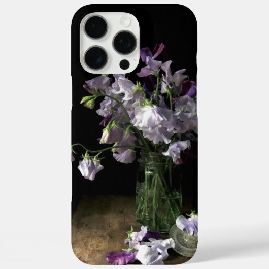 Lila floral Still Life iPhone Case (Rückseite)