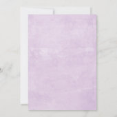 Lila Floral Tiara & Dress Quinceañera Einladung (Rückseite)