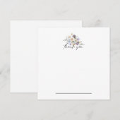 Lila floral Vielen Dank Notecard Dankeskarte (Vorne/Hinten)