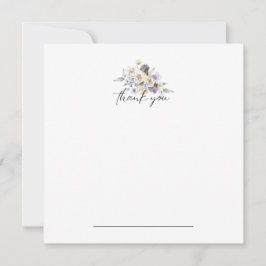 Lila floral Vielen Dank Notecard Dankeskarte