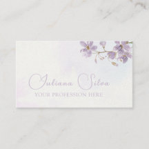 Lila Floral Wasserfarbenstil mit QR