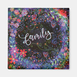 Lila floral Whimsical Inspirierend Trendy Magnet