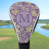 Lila Floral William Morris Custom Initial Ladys Golf Headcover