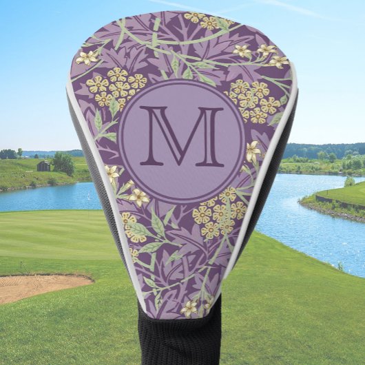 Lila Floral William Morris Custom Initial Ladys Golf Headcover