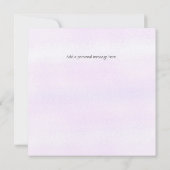 Lila Floral Zebra Geburtstag Einladung (Rückseite)