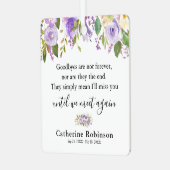 Lila Floraldenkmal Foto Weihnachten Ornament Aus Metall (Vorderseite links)