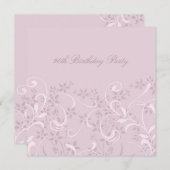 Lila florale 90. Geburtstagsparty Einladungen (Vorne/Hinten)