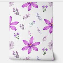 Lila florale Akzente Nahtloses Muster