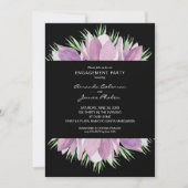 Lila florale Aquarellpartner Einladung (Vorderseite)