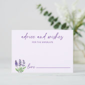 Lila florale Beratung für den Abschluss des Absolv Begleitkarte (Stehend Vorderseite)