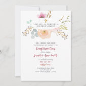 Lila florale Bestätigung Einladung katholisch (Vorderseite)