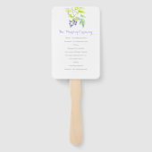 Lila florale Blume Hochzeitsfans Fächer (Rückseite)