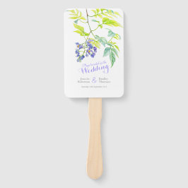 Lila florale Blume Hochzeitsfans Fächer