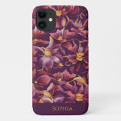 Lila florale Case-Mate iPhone hülle (Rückseite)
