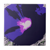 Lila florale Dekorationstafel Fliese (Vorderseite)