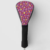 Lila florale Ditsy Golf Head Abdeckung Headcover (Vorderseite)