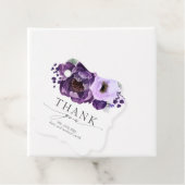 Lila florale Elegant Wedding Vielen Dank Geschenkanhänger (Beispiel)