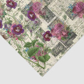 Lila florale Ephemera Collage Seidenpapier (Ausschnitt)