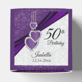 Lila florale Geburtstagsgestaltung Geschenkschachtel (Oben)