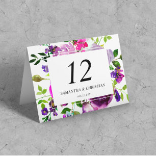 Lila florale geflochtene Zelt-Hochzeitsstimmung Ti