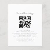 Lila florale geometrische Schrift QR-Code Hochzeit (Rückseite)