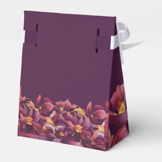 Lila florale geschenkschachtel (Rückseite)