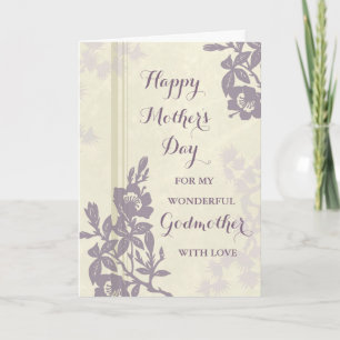 Lila florale Godmutter Happy Mother Day Card Karte
