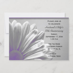 Lila florale Highlights Hochzeit Jubiläumsfeier Einladung