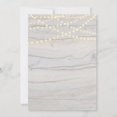 Lila florale Holzofenleuchten-Engagement-Partei Einladung (Rückseite)