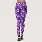 Lila florale Leggings (Rückseite)