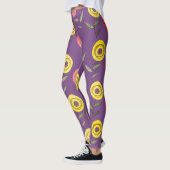 Lila florale Leggings (Links)