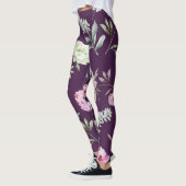 Lila florale Leggings (Links)