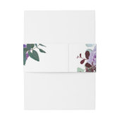 Lila florale Moderne Elegante Hochzeit Einladungsbanderole (Rückseitenbeispiel)