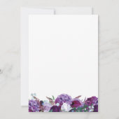 Lila florale Moderne Geometrische Hochzeitseinladu Einladung (Rückseite)