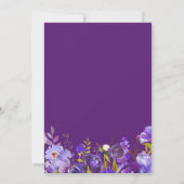 Lila florale moderne geometrische Rahmen Hochzeit Einladung (Rückseite)