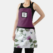 Lila florale Monogramm Schürze (InSitu)
