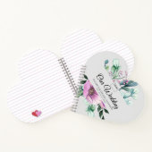 Lila florale Monogramm WEDD Journal Newlyweds Notizblock (Innenseite)