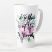 Lila florale MUTTER der GROOM Wedding Bridal Milchtasse (Rechte Ecke)