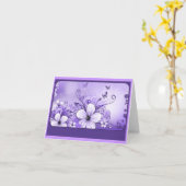 Lila florale Note Card Lilac Karte (Gelbe Blume)
