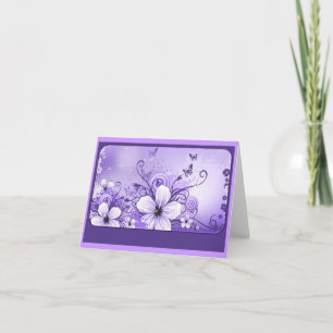 Lila florale Note Card Lilac Karte